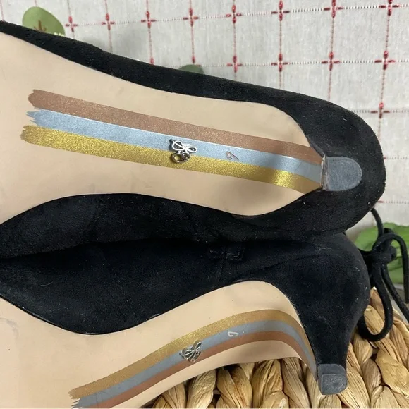 🧸HP🧸 Sam Edelman “Kristie” Over the Knee Boots Black Faux Suede Sz 7 NWOB - Picture 13 of 13